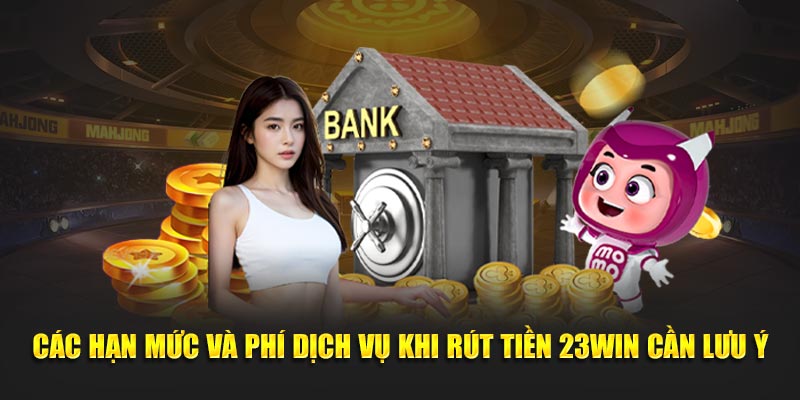 Các hạn mức và phí dịch vụ khi rút tiền 23Win cần lưu ý